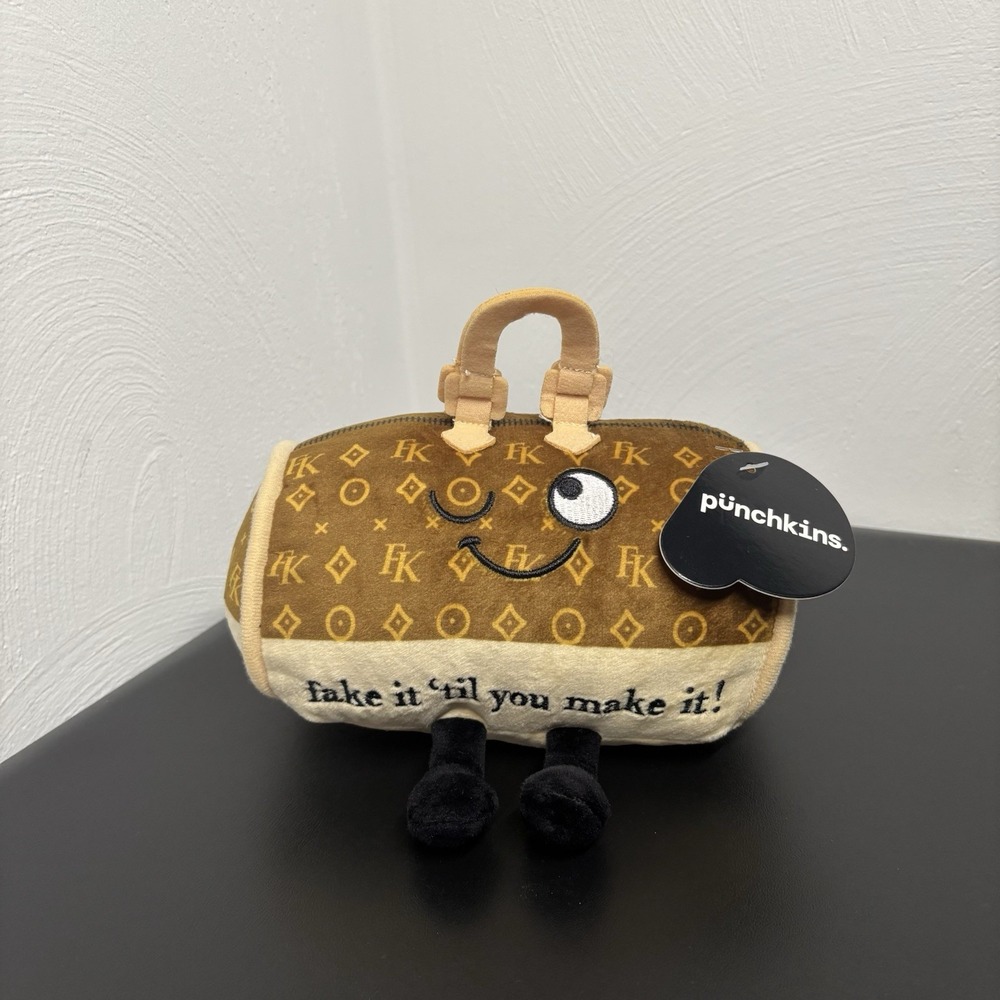 Punchkins "Fake It Til You Make It" Designer Handbag Plush Toy NWT 2023‎ 6.5"